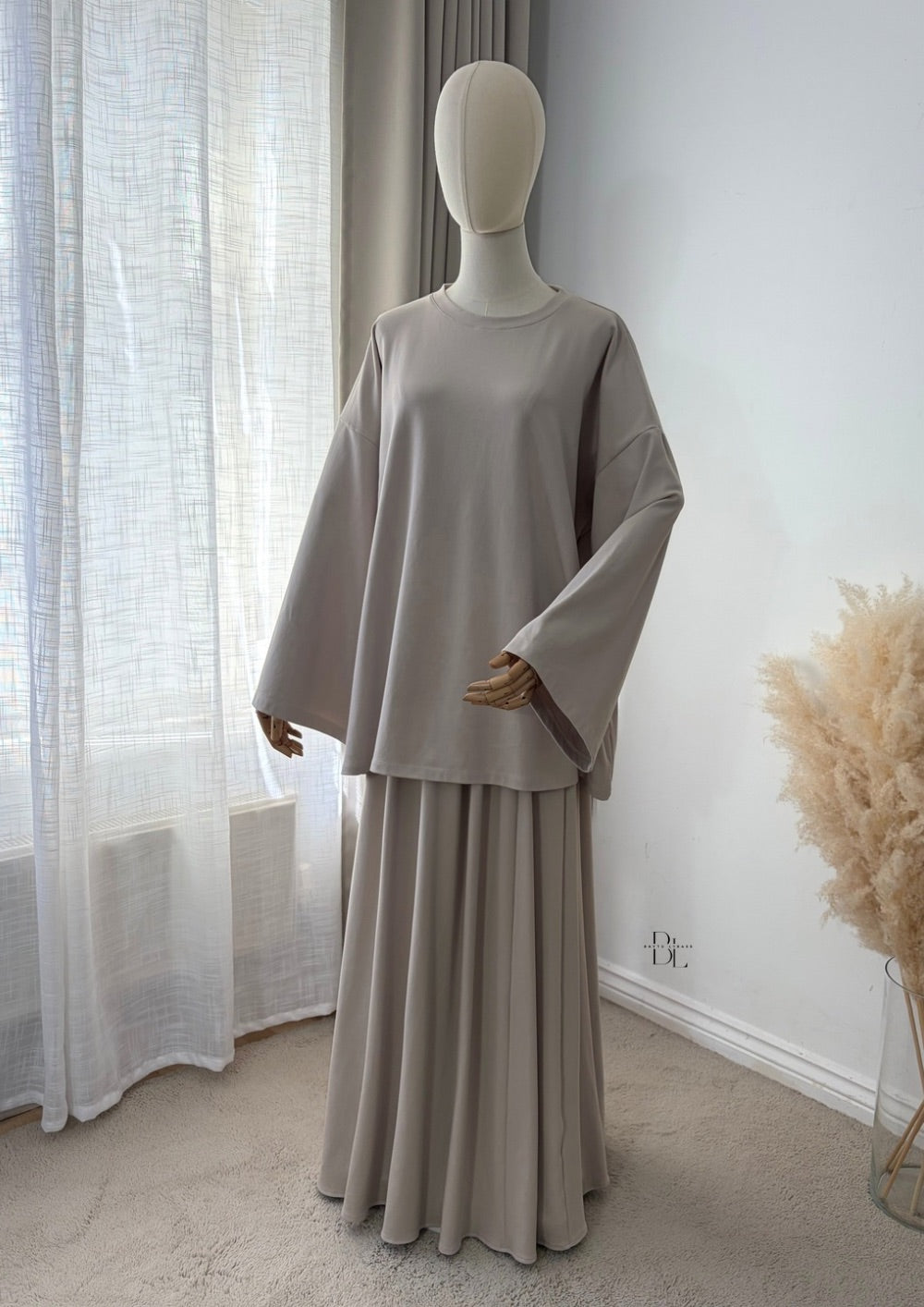 Premium Cotton Flared Maxi Skirt