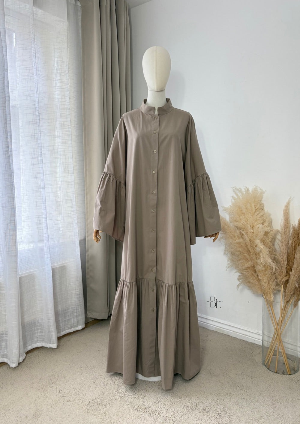 Premium Cotton Buttoned Abaya