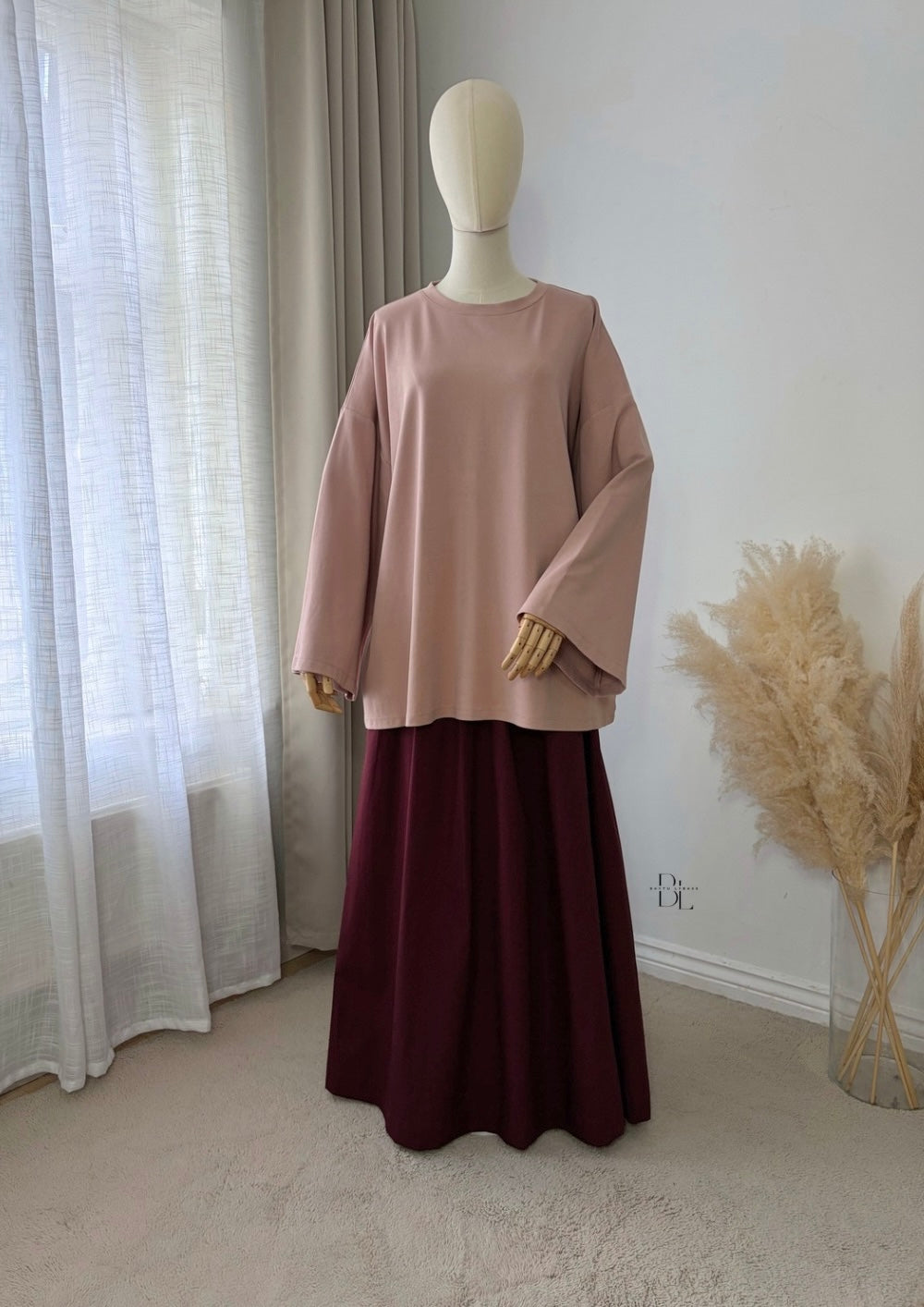 Luxury Cotton Poplin Maxi Skirt | Oversized Fit, Full Lining and Side Pockets