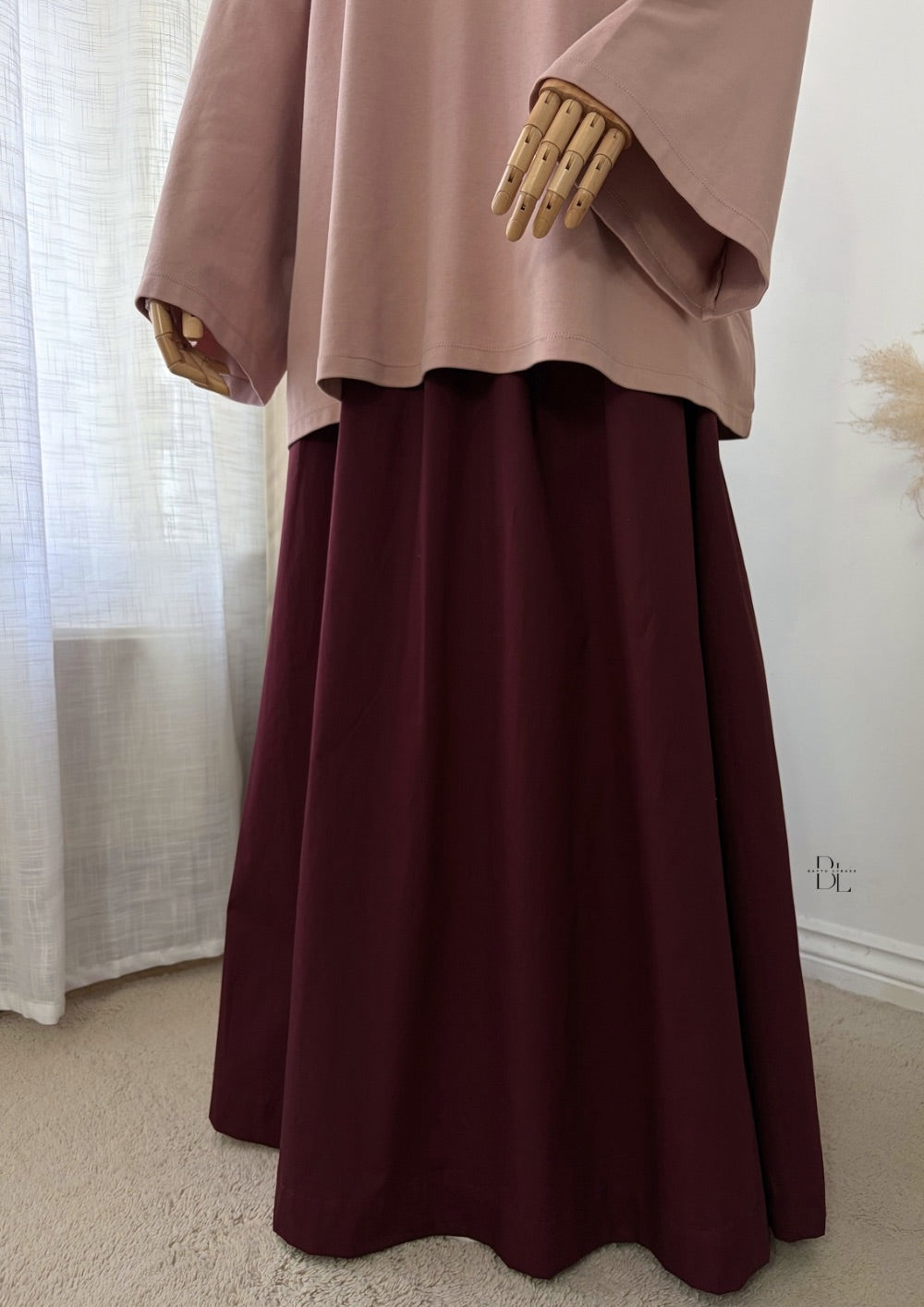 Luxury Cotton Poplin Maxi Skirt | Oversized Fit, Full Lining and Side Pockets