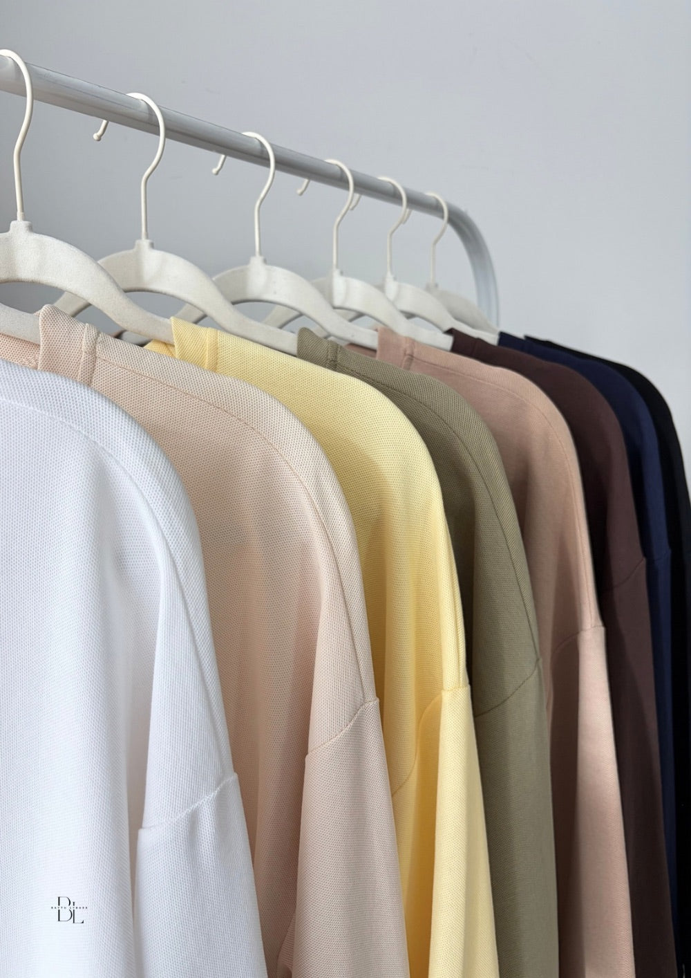 Premium Oversized Polo Cotton Blend Top for Women | Modest Long Sleeve Everyday Top
