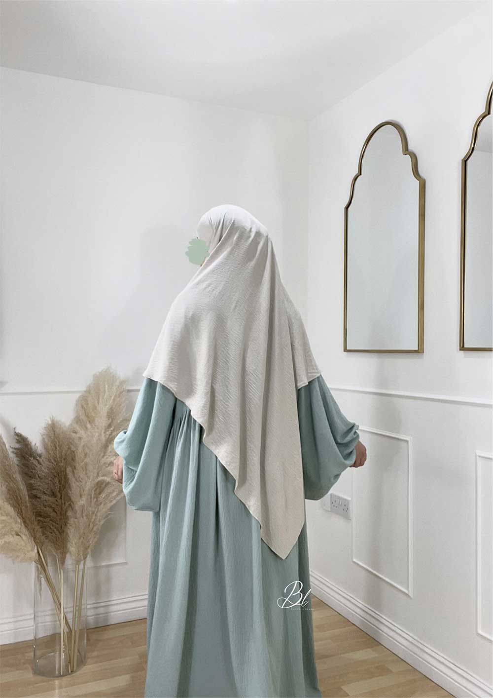 abaya-maryam-mint-jazz-khimar-wafa-creme-jazz-1-baytu-lybass