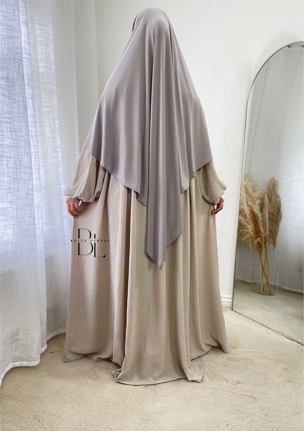 khimar-jersey-premium-gris-clair-abaya-maya-creme-allaitement-jazz-baytu-lybass-1