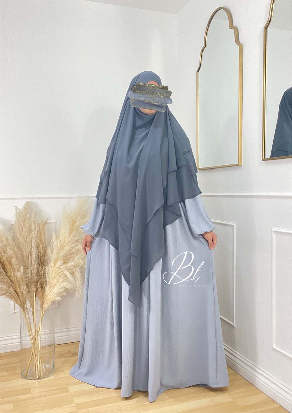 khimar-malikat-gris-3-voiles-mousseline-abaya-maya-gris-clair-jazz-allaitement-baytu-lybass