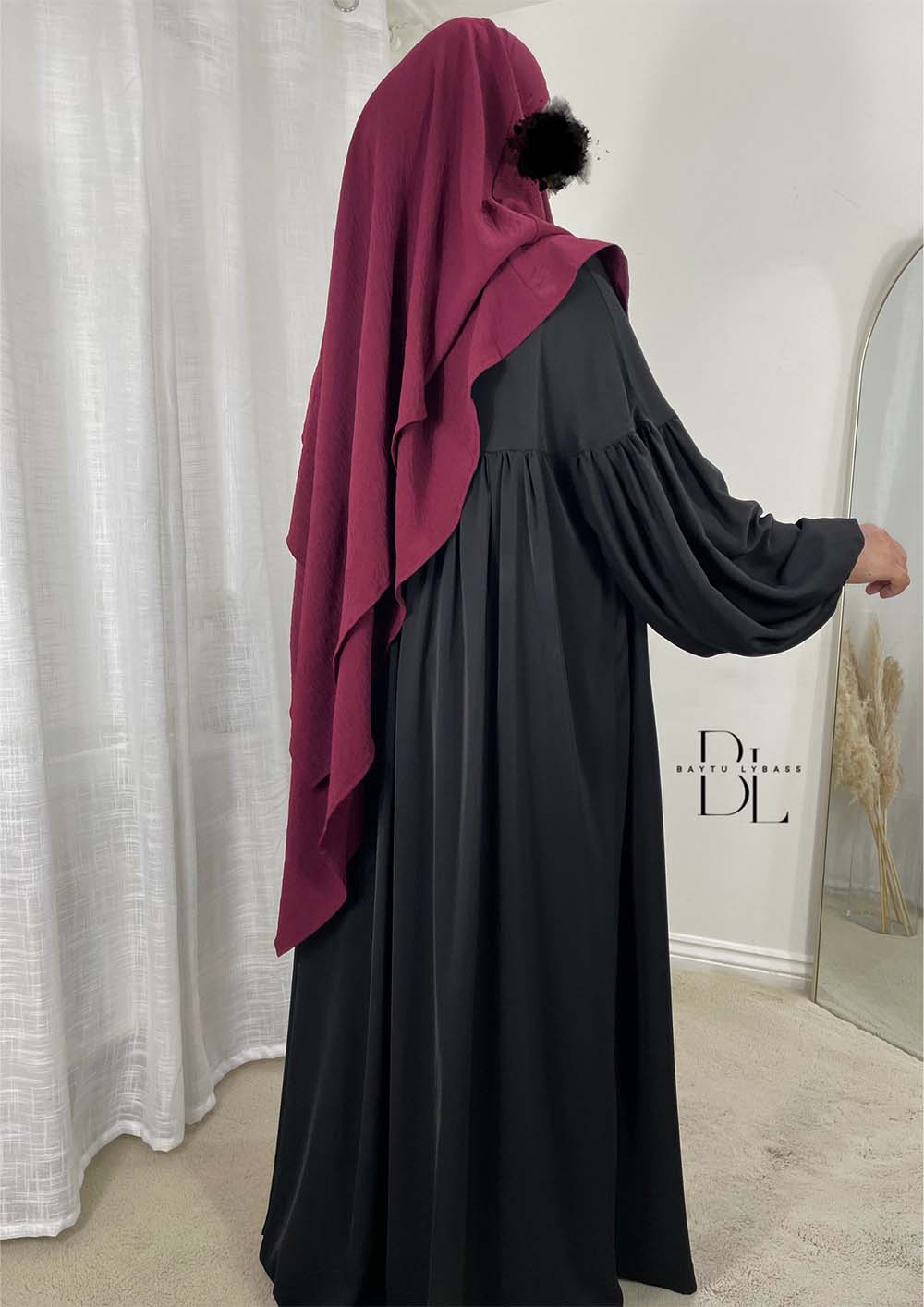 khimar-sayida-bordeaux-jazz-2-layers-abaya-mila-black-medina-silk-breastfeeding-baytu-lybass-1