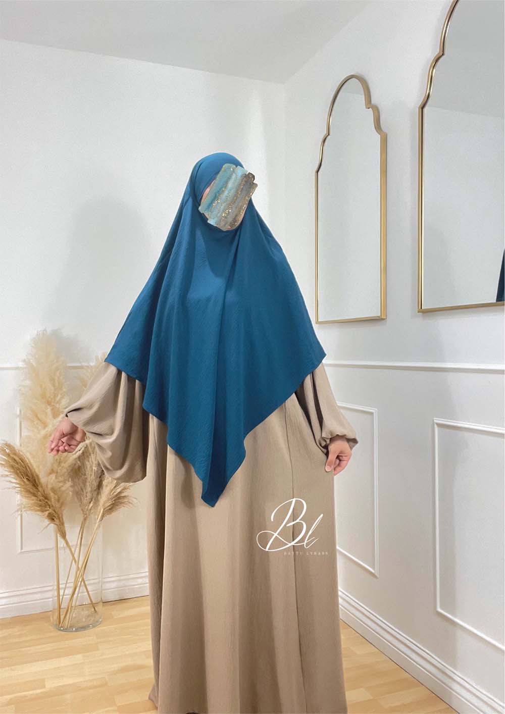 khimar-wafa-bleu-canard-jazz-abaya-maryam-beige-jazz-baytu-lybass