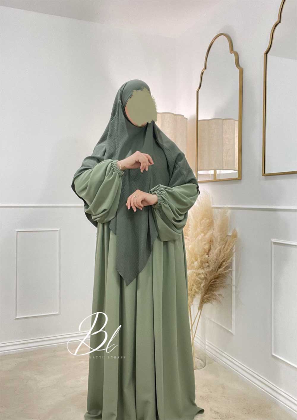 khimar-wafa-olive-jazz-abaya-amira-pistache-soie-de-medine-baytu-lybass-1