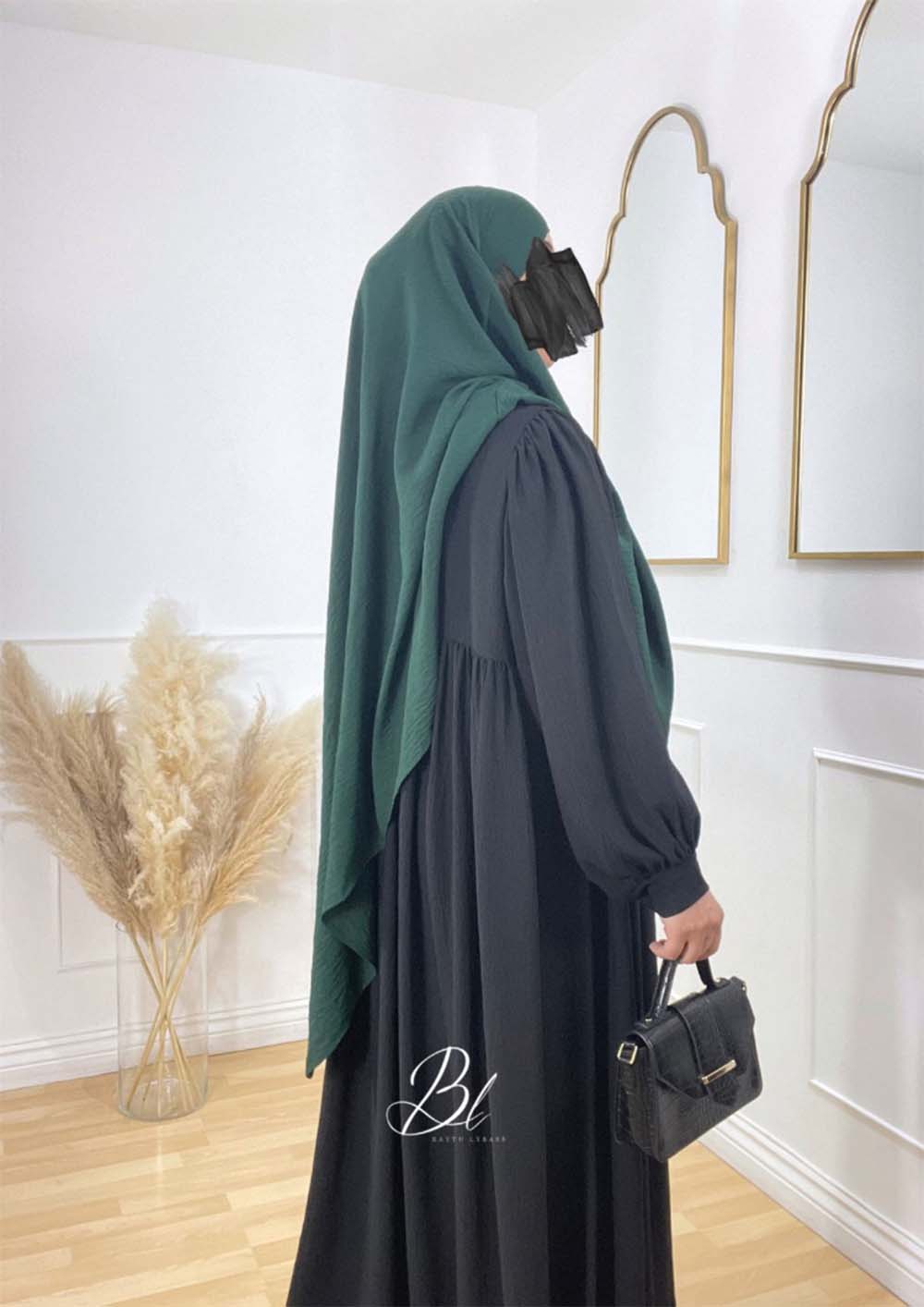 khimar-wafa-vert-sapin-jazz-abaya-maya-noir-jazz-allaitement-baytu-lybass