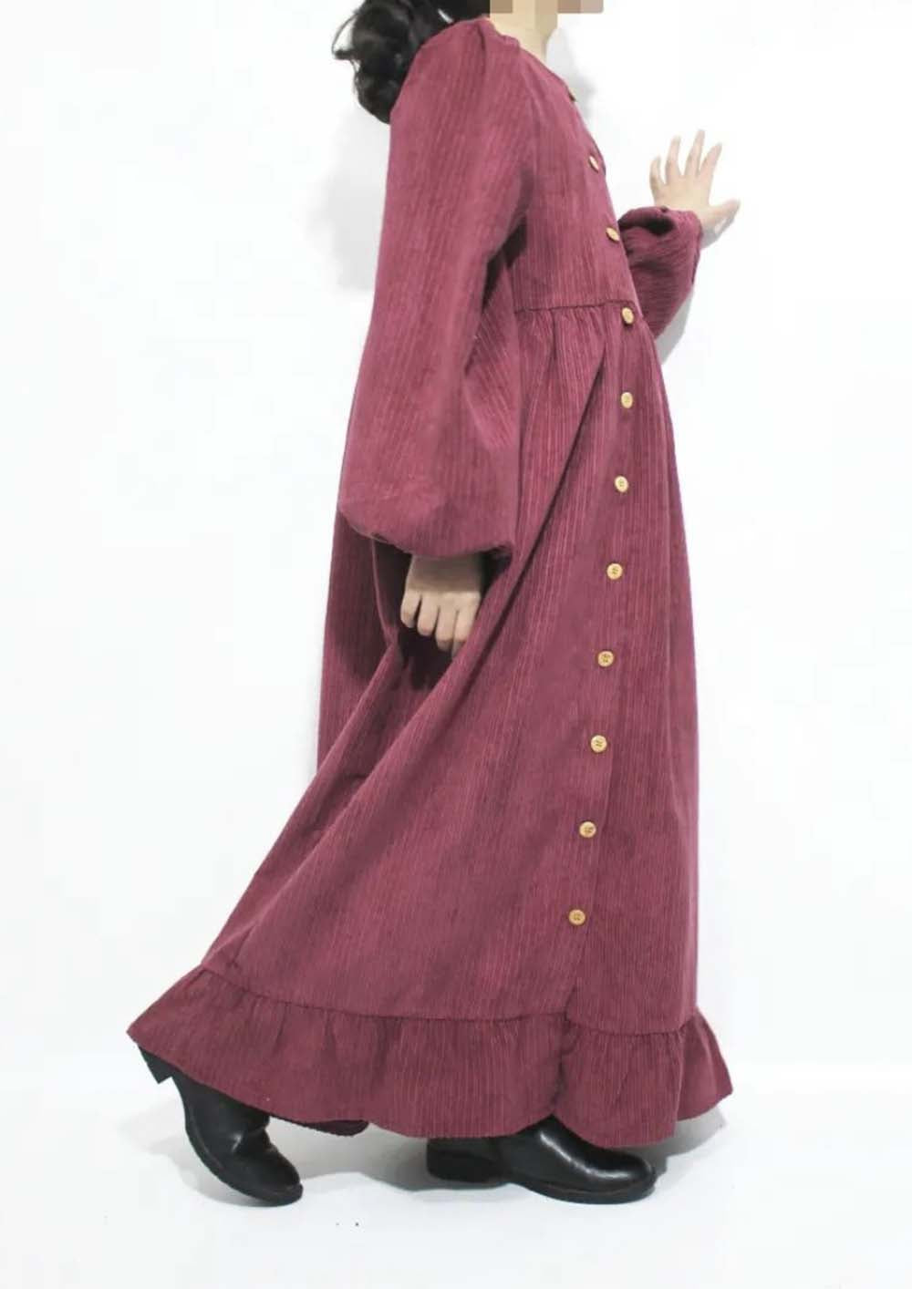 warda-dress-robe-fille-bordeau-velour-baytu-lybass-2
