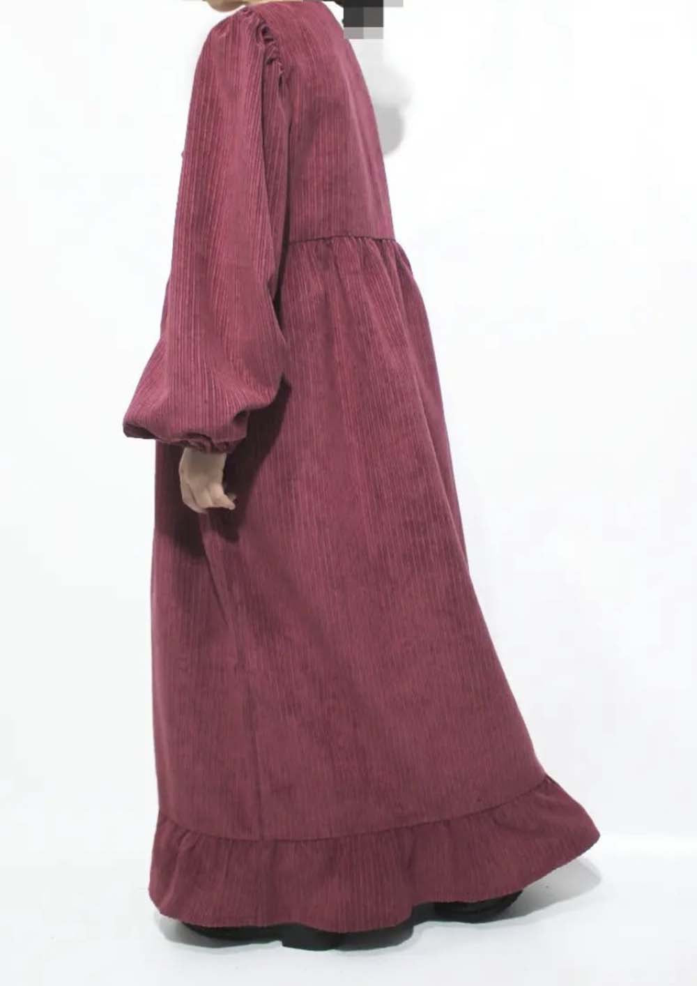 warda-dress-robe-fille-bordeau-velour-baytu-lybass