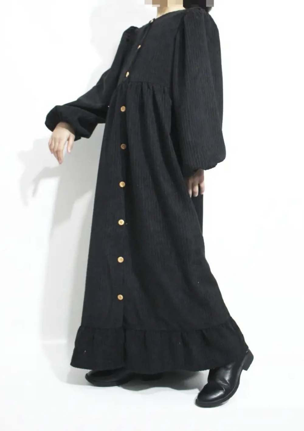warda-dress-robe-fille-noir-velour-baytu-lybass